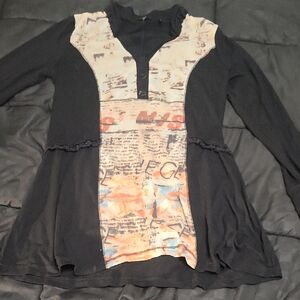 5/$20** Size Medium Tricotto Long Sleeve With Tie In Back